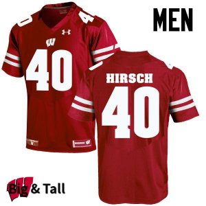 Men's Wisconsin Badgers NCAA #40 Elroy Hirsch Red Authentic Under Armour Big & Tall Stitched College Football Jersey OV31O83YO